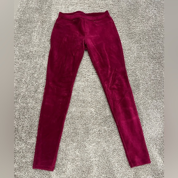 Hue Corduroy Cranberry Leggings - Picture 2 of 7